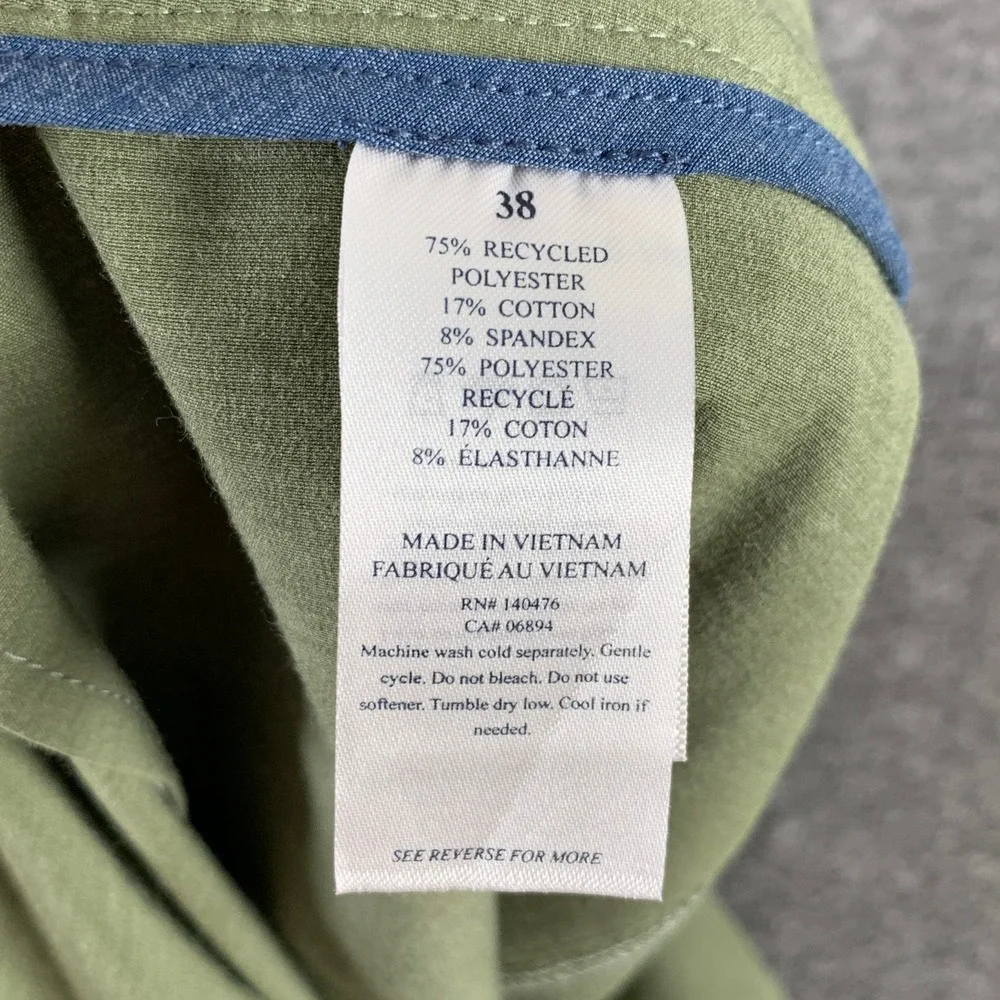 Faherty All Day Shorts Men 38x7 Olive Belt Loop Green Preppy Coastal Beach NEW